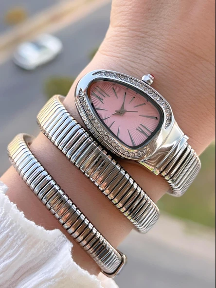 Coliseum Dolamalı Yılan Model Özel Tasarım Vintage Seri Kadın Kol Saati CL.Y001.M2 ürün görseli