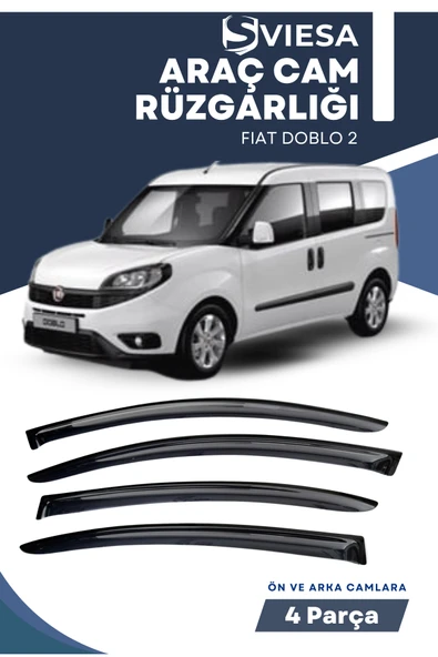 FIAT DOBLO 2  uyumlu oto camlara özel ölçü cam rüzgarlığı rüzgarlık ürün görseli 1