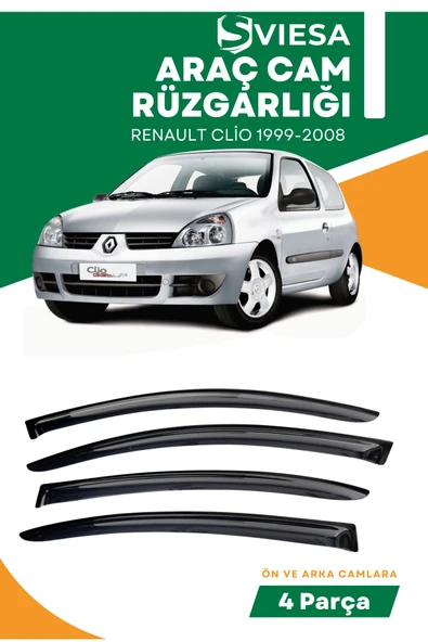 RENAULT CLİO 1999-2008  uyumlu oto camlara özel ölçü cam rüzgarlığı rüzgarlık - Resim 6
