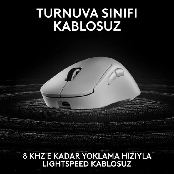 Logitech G Pro X Superlight 2 Dex Lightspeed Hero 2 32K Dpı Sensör Pc/mac için Kablosuz Oyun Mouse'u, Beyaz - Resim 4