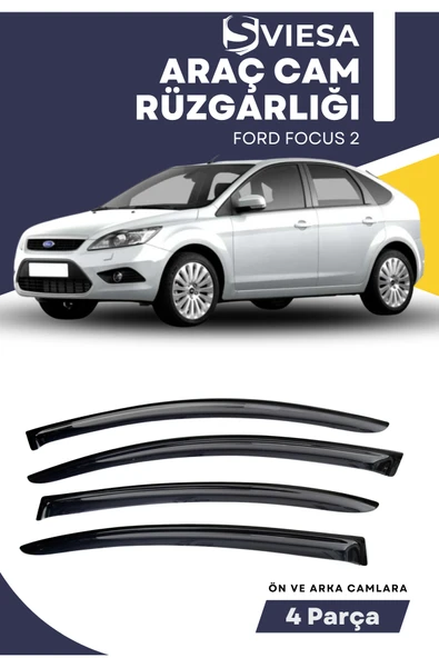 FORD FOCUS 2  uyumlu oto camlara özel ölçü cam rüzgarlığı rüzgarlık - 1