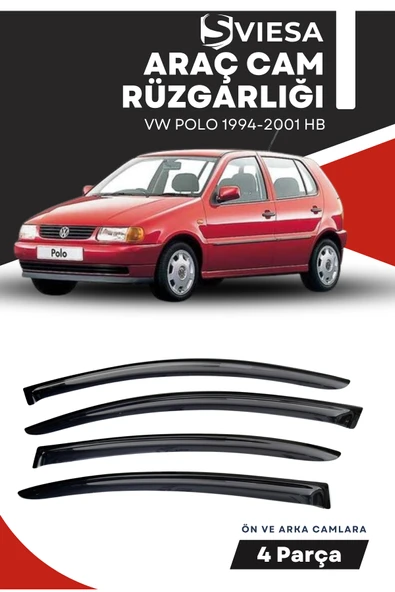 VOLKSWAGEN POLO 1994-2001 HB  uyumlu oto camlara özel ölçü cam rüzgarlığı rüzgarlık - 1