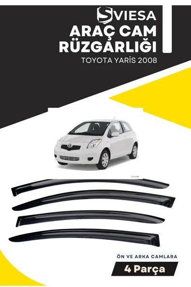 TOYOTA YARİS 2008  uyumlu oto camlara özel ölçü cam rüzgarlığı rüzgarlık - 1