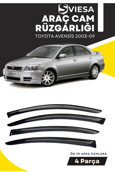 TOYOTA AVENSİS 2003-2009  uyumlu oto camlara özel ölçü cam rüzgarlığı rüzgarlık ürün görseli 1