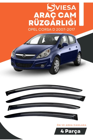 OPEL CORSA D 2007-2017  uyumlu oto camlara özel ölçü cam rüzgarlığı rüzgarlık - 1