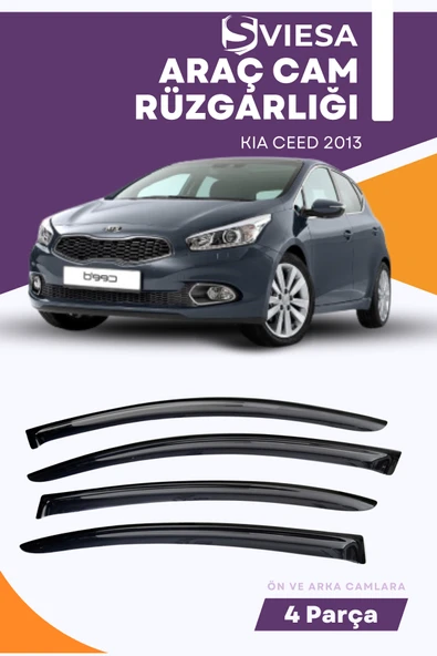 KIA CEED 2013  uyumlu oto camlara özel ölçü cam rüzgarlığı rüzgarlık ürün görseli