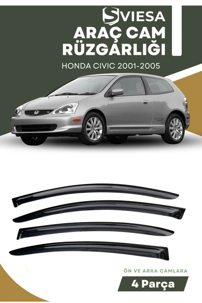 HONDA CIVIC 2001-2005  uyumlu oto camlara özel ölçü cam rüzgarlığı rüzgarlık ürün görseli