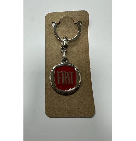 Fiat Logolu Kırmızı Metal Otomobil Anahtarlığı 1 Adet ürün görseli
