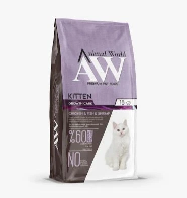 Animal World Kitten Tavuklu Balıklı & Karidesli Kedi Maması 15 Kg ürün görseli