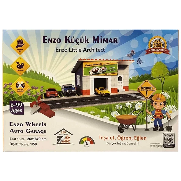 Enzo Küçük Mimar Oto Garaj Seti 290 Parça - Resim 4