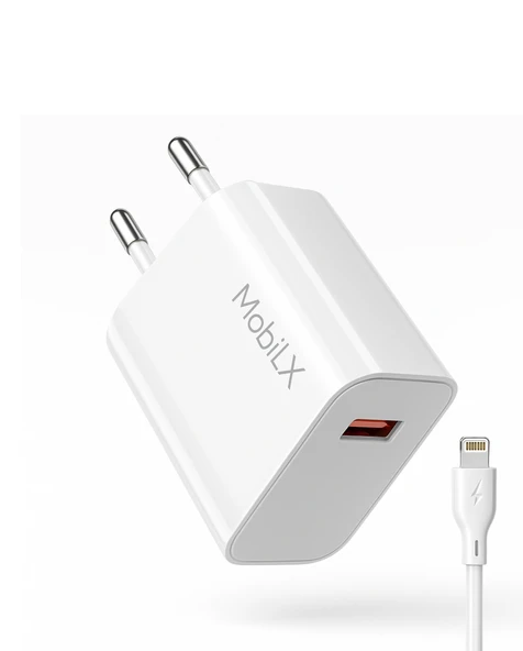 MobiLX M-01 iPhone 11–14 Pro Max Uyumlu 2.1A USB Şarj Adaptörü + Lightning Kablo - 4