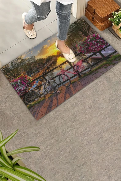 Valerine Life Sevda Köprüsü Gün Batımı Welcome Hoş Geldiniz Kapı Önü Paspası 45x70cm ürün görseli