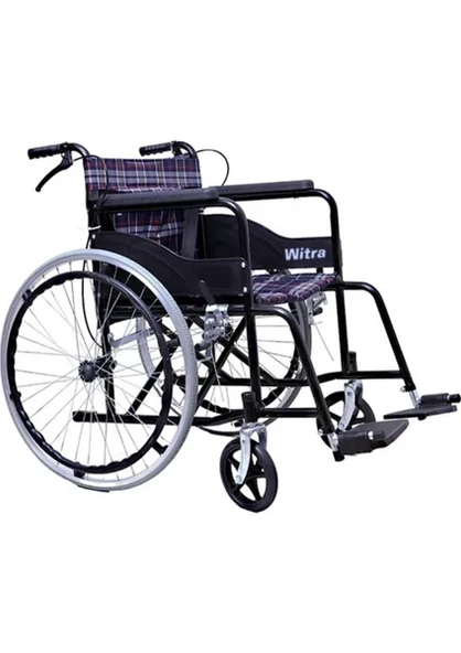 Witra Tekerlekli Sandalye Ekose Kumaş Ve Manuel Standart Konfor - Resim 5