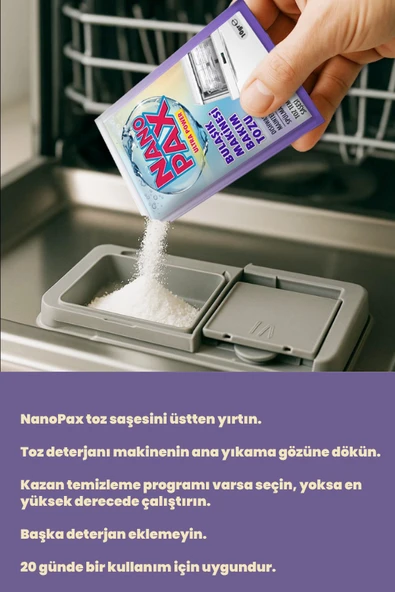 ÇAMAŞIR & BULAŞIK MAKİNESİ TEMİZLEYİCİ TOZ BAKIM SAŞESİ (6 X 6 ADET 10gr) - 5