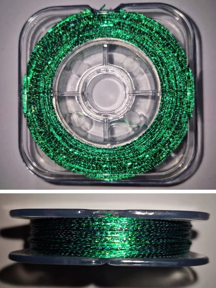 Eagenset Hazır Çapari Kombini Boru Sim Ultraviyole Uv Neon Koyu Yeşil Makarada ürün görseli 1