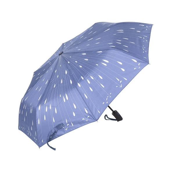 Marlux Mavi Desenli Tam Otomatik Unisex Şemsiye - Resim 3