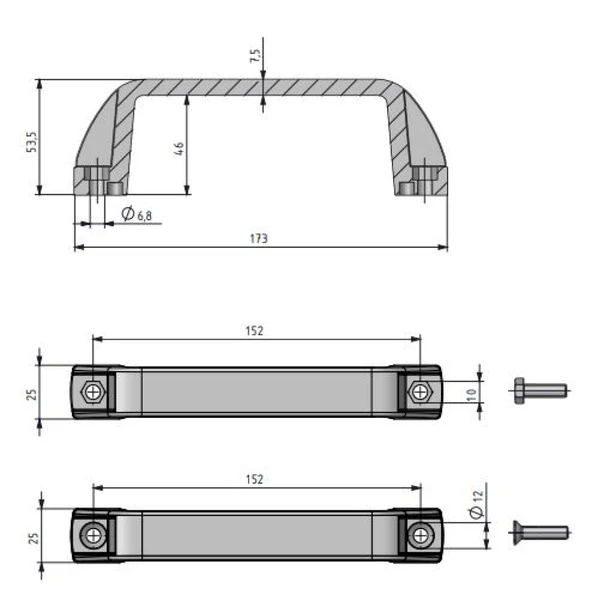 Makina ve Kapak Kulpu Uzun Model 2 Adet - 2