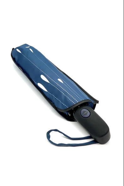 Marlux Mavi Desenli Tam Otomatik Unisex Şemsiye ürün görseli 1