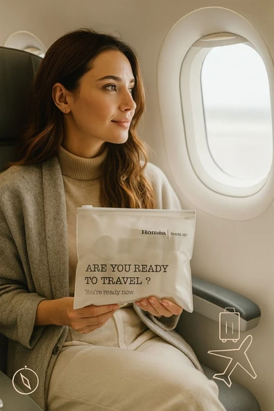 Plastik Seyahat Boy 100ml Füme Şişe ve Kavanoz 6’lı Set – Çantalı Seyahat Kiti - Resim 3