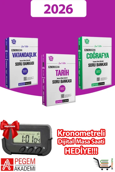 2026 KPSS Genel Kültür Genel Yetenek Vatandaşlık-Tarih-Coğrafya Soru Bankası Seti Hediyeli! - Resim 2