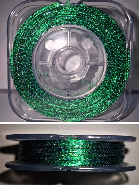 Eagenset Hazır Çapari Kombini Boru Sim Ultraviyole Uv Neon Koyu Yeşil Makarada - Resim 2