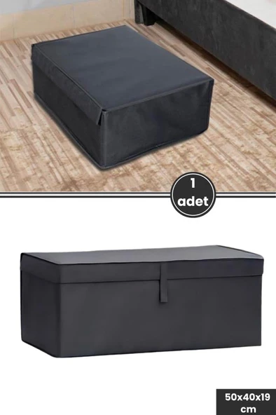 Baza Kutu Hurç, Yatak Kanepe Baza Altı Düzenleyici Su Geçirmez Mukavva Destekli 1 Adet ANTRASİT ürün görseli 1