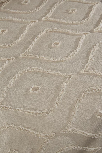 Çeyiz Diyarı Pirot 2 Parça Tek Kişilik Pike Takımı Bej - Resim 4