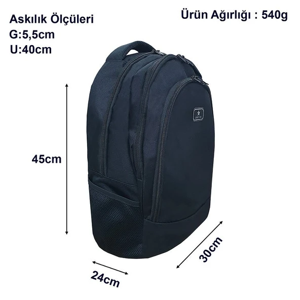 Üç Bölmeli Okul ve  Sırt Çantası - Resim 3