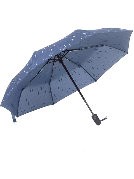 Marlux Mavi Desenli Tam Otomatik Unisex Şemsiye - Resim 5
