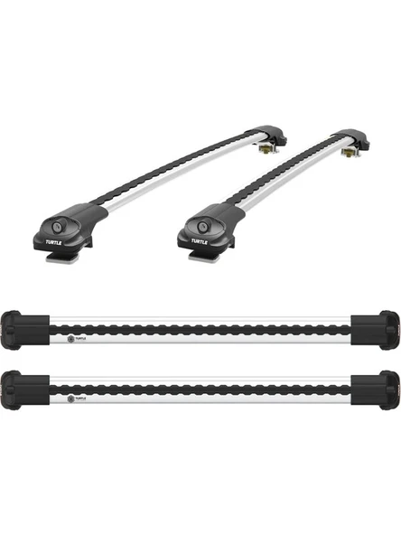 Mitsubishi Pajero 2000-2006 Uyumlu Turtle Air-1 Full Kit Tavan Ara Atkı Seti 82-82cm Gri - 4