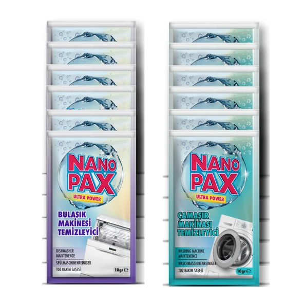 ÇAMAŞIR & BULAŞIK MAKİNESİ TEMİZLEYİCİ TOZ BAKIM SAŞESİ (6 X 6 ADET 10gr) - 7
