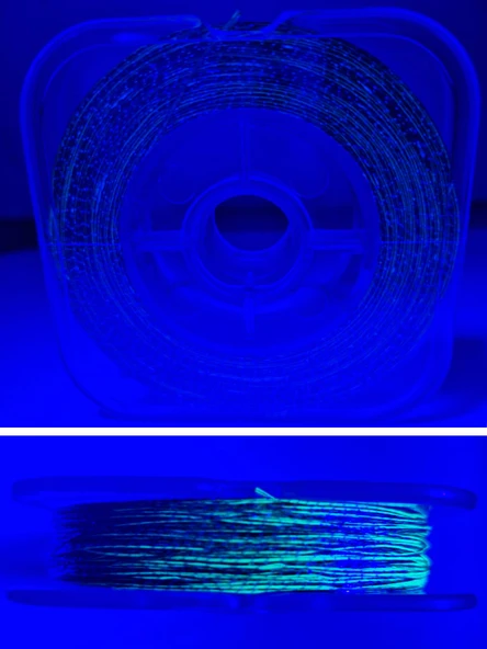 Eagenset Hazır Çapari Kombini Boru Sim Ultraviyole Uv Neon Koyu Yeşil Makarada - Resim 4