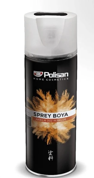 Polisan Akrilik Sprey Boya 400 ml Mat Siyah ürün görseli