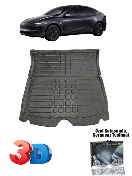 Sahler Tesla Model Y Juniper 2025+ Uyumlu 4.5D Premium Havuzlu Oto Paspas ve Liner Marka 3D Bagaj Havuzu - Resim 2