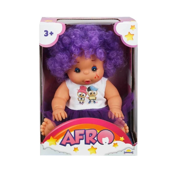 20040 Afro Kıvırcık Saçlı Bebek 23 cm -Sunman - Resim 2