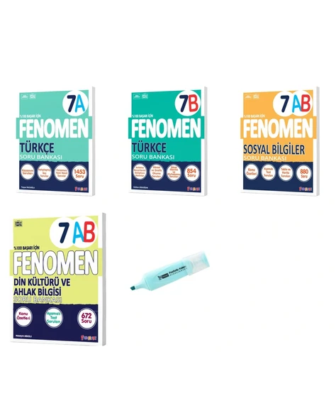 7. Sınıf Türkçe A-B Sosyal Bilimler ve Din Kültürü Soru Bankası