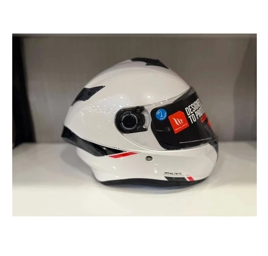 Mt Helmets Kask mt Helmets Targo S Solid Parlak Beyaz - 4