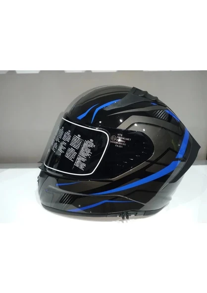 MTS Kask Mts Pro 801 Lead Güneş Gözlüklü Blue - 1