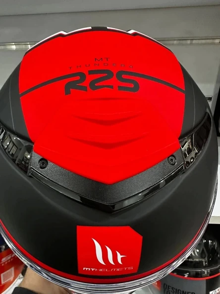 Mt Helmets Kask mt Thunder 4 Sv R25 B5 Mat Siyah/kırmızı - Resim 4