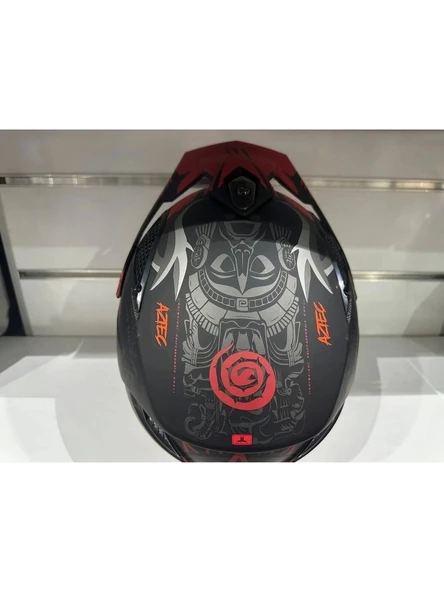 Kask Streetfıghter Sv Aztec B5 Mat Siyah/kırmızı - Resim 3