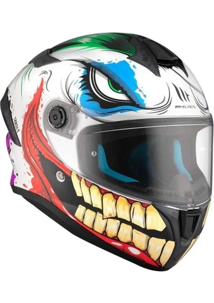 MT Targo S Joke A5 Gloss Kapalı Kask - Resim 2