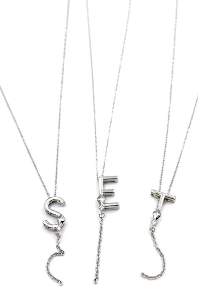 Uzak Şehir Harf Kolye - Gümüş ürün görseli 1