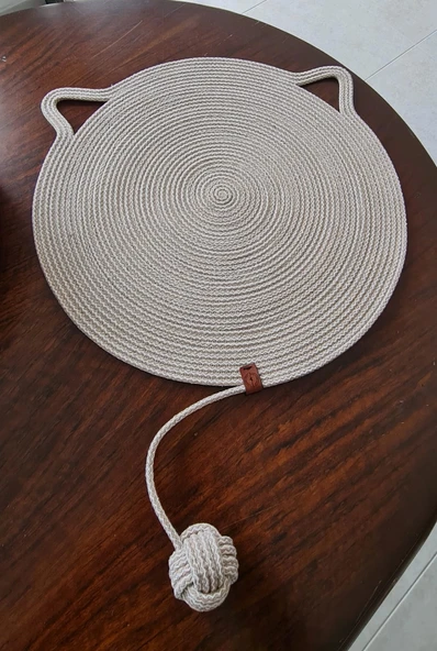 Organik İpli Kedi Tırmalama ve Beslenme Paspası 45x45 cm - Resim 2