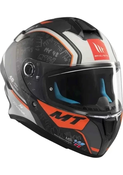 MT Helmets Targo S Ivan Ortolo B4 Kapalı Kask - Resim 2