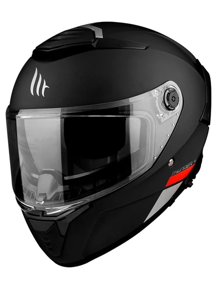 Mt Helmets Kask Thunder 4 Sv Solıd A1 Matt Black Şeffaf Vizör - 4