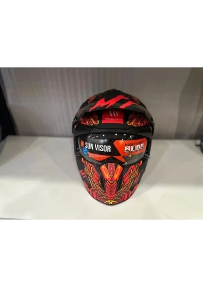 Mt Helmets Kask mt Streetfighter Sv S Hellish B5 Mat Turuncu - Resim 2