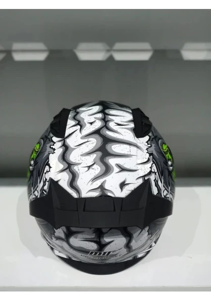 MTS Kask Mts Pro 801 Zombi Güneş Gözlüklü Grey/whıte/yellow - 4