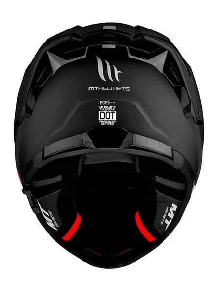 Mt Helmets Kask Thunder 4 Sv Solıd A1 Matt Black Şeffaf Vizör - 2