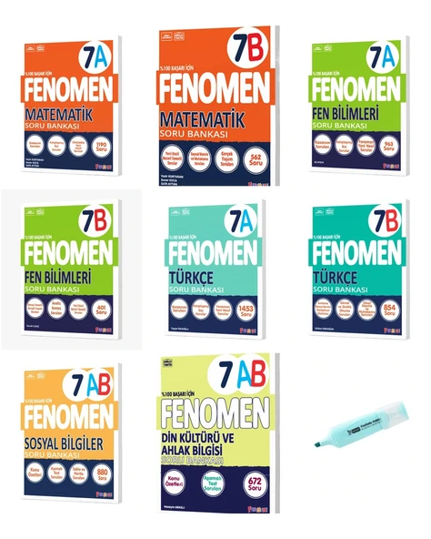 7. Sınıf Matematik A-B Fen A-B Türkçe A-B Sosyal Din Soru Bankası ürün görseli