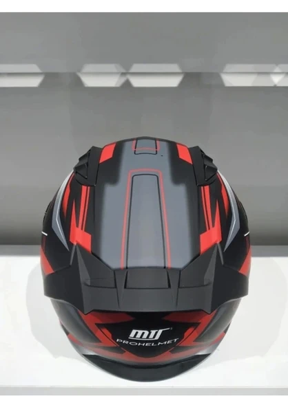 MTS Kask Mts Pro 801 Twılgh Güneş Gözlüklü Mat Gri/kırmızı - 4